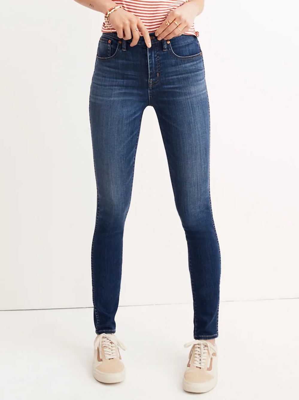 Madewell High Rise Size 25 Skinny Jeans TENCEL Stretch Denim Preppy Clean Girl